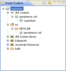 Package Explorer showing the JPA project.